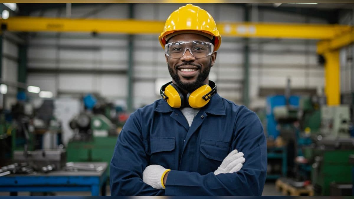 Certified industrial inspector on site
